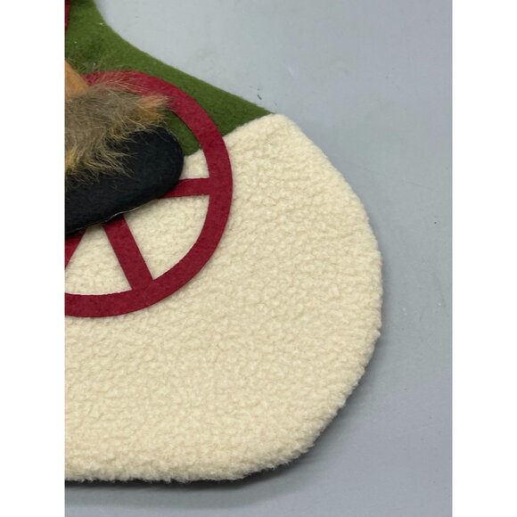 Christmas Stockings red cuff Merry Christmas plaid red green foe fur layer READ - Picture 6 of 8